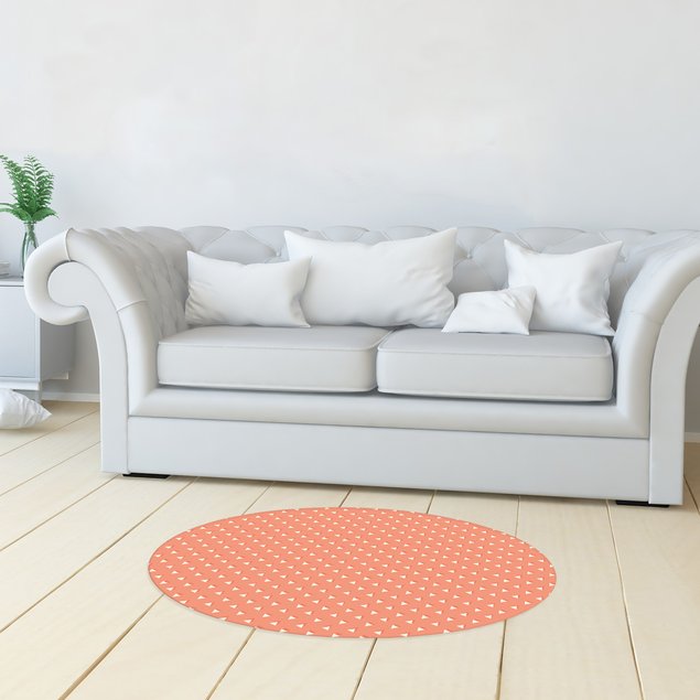 tapete oval decorativo geometrico laranja tpov0027 4