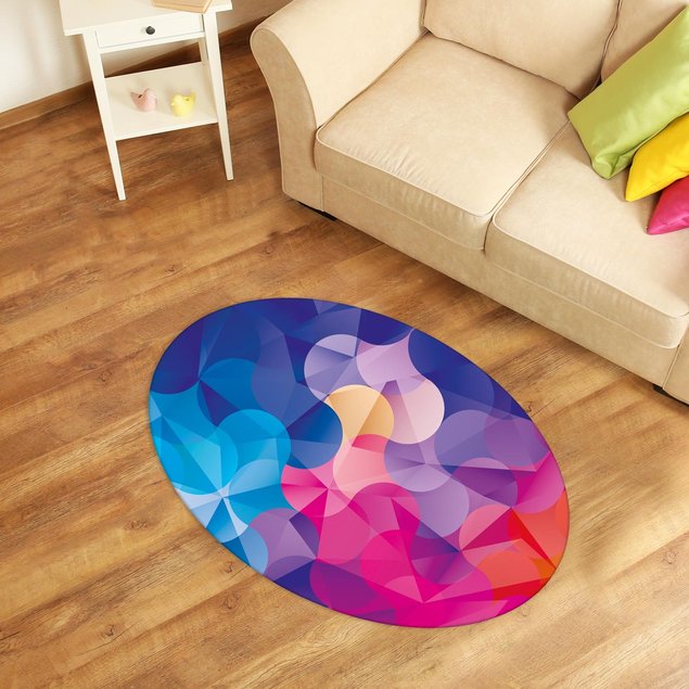 tapete oval decorativo abstrato colorido tpov0042 2